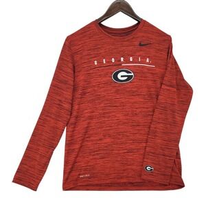 Nike Georgia Bulldogs Dri-FIT Long Sleeve Shirt Red Medium NCAA Football